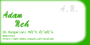 adam meh business card